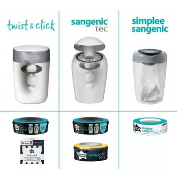 Tommee Tippee pelenkacsomagoló utántöltő - Twist and Click és Sangenic TEC citrus 12db