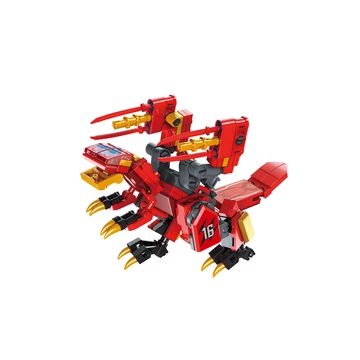 QMAN® 41216 | lego-kompatibilis építőjáték | ÚJ: Csoda Kocka | Harcoló dinoszaurusz kardokkal