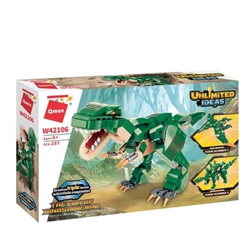 QMAN® W42106 | lego-kompatibilis építőjáték | 287 db építőkocka | 3-az-1-ben Dinoszauruszok