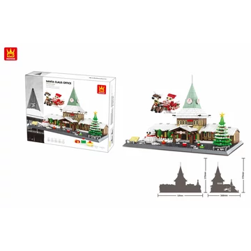 WANGE® 6218 | lego-kompatibilis építőjáték | 2180 db építőkocka | Télapó Háza Rovaniemi – Finnország