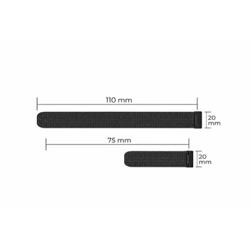 EmBexy SteelLine WD003 fém óraszíj 20 mm fekete