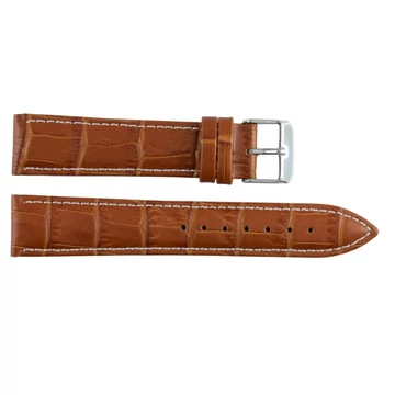 EmBexy Classic 1306 bőr óraszíj 22 mm világosbarna krokodilmintás