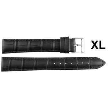EmBexy Classic 1307XL bőr óraszíj XL 22 mm fekete krokodilmintás