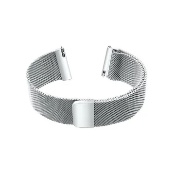 EmBexy SteelLine WD017 visszahajtásos milánói fém óraszíj 24 mm ezüst