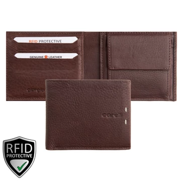 Giorgio Carelli 7860-es bőr pénztárca barna – prémium 34-es bőr, RFID védelemmel, 6 kártyarekesszel