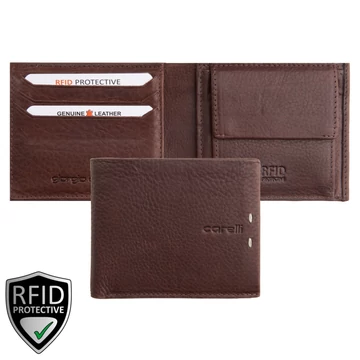 Giorgio Carelli 7880-es bőr pénztárca barna – prémium 34-es bőr, RFID védelemmel, 6 kártyarekesszel