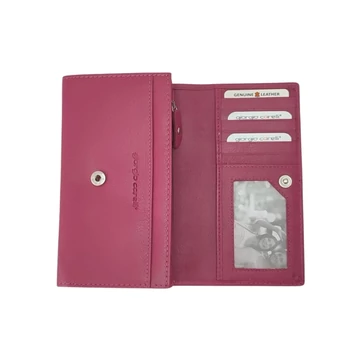 Giorgio Carelli 2930-as bőr pénztárca pink – "Carelli fa" mintával, RFID-del, 3 kártyarekesszel