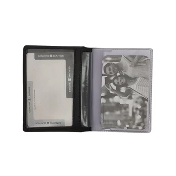 Giorgio Carelli mini kártyatartó fekete – valódi bőr, RFID védelemmel, 12 PVC betéttel, 1 cm lapos