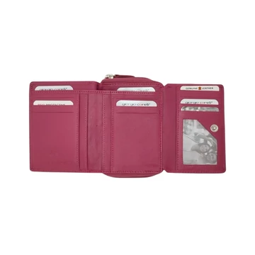 Giorgio Carelli 6050-as bőr pénztárca pink – "Carelli fa" mintával, RFID-del, 13 kártyarekesszel