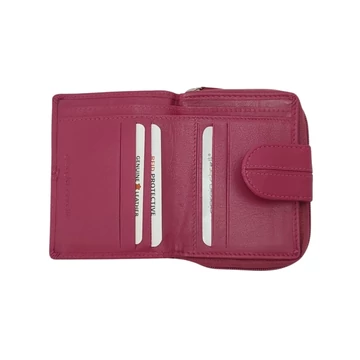 Giorgio Carelli 6417-es bőr pénztárca pink – "Carelli fa" mintával, RFID-del, kompakt