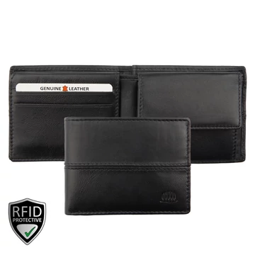 Giorgio Carelli 7160-as slim bőr pénztárca fekete – prémium 51-es bőr, RFID-del, 1,5 cm slim