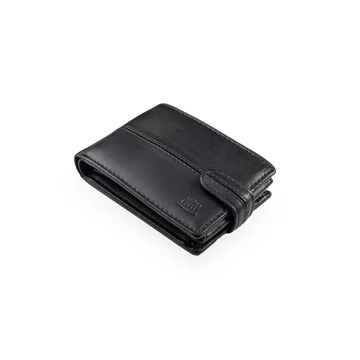Giorgio Carelli 7177-es bőr pénztárca fekete – "Carelli fa" mintával, RFID-del, 3 fényképtartóval és kulcsos zsebbel