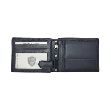 Giorgio Carelli 7731-es "Carelli fa" slim bőr pénztárca kék – "Carelli fa" mintával, RFID-del, 1,8 cm slim