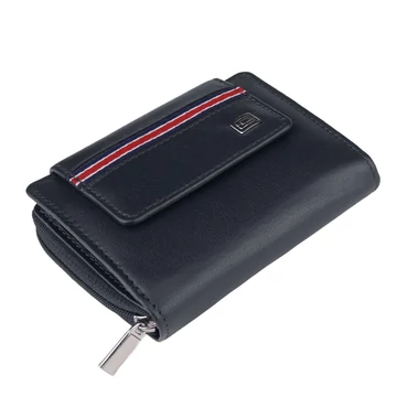 525019 007 Choice női bőr pénztárca kék – 10,5 × 11,5 × 3 cm, valódi bőr, patentzár