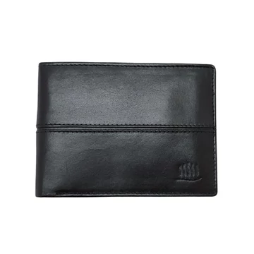 Giorgio Carelli 3200-as slim pénztárca fekete – prémium bőr, 3 kártyarekesszel és cipzáras rekesszel, 1,5 cm slim