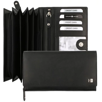 Choice 2960-as bőr pénztárca fekete – valódi bőr, prémium kivitelben