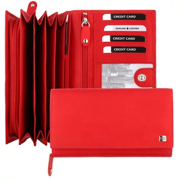 Choice 2960-as bőr pénztárca piros – valódi bőr, prémium kivitelben