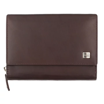 646060 011 Choice női bőr pénztárca barna – 13,3 × 9,6 × 2,8 cm, valódi bőr, patentzár