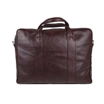 Blázek és Anni bőr laptop táska szivaccsal bélelt oldalfallal, laptoptartó zsebbel 40*31 cm - bordó
