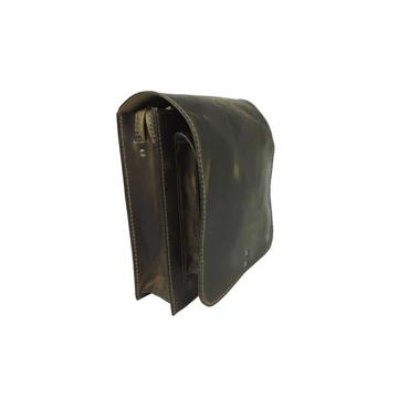 Blázek és Anni bőr oldal és vadásztáska, telefon és tolltartó rekesszel 29,5*32 cm - Barna