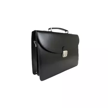 Blázek és Anni fekete klasszikusan elegáns, merevfalú női üzleti táska 38*26 cm