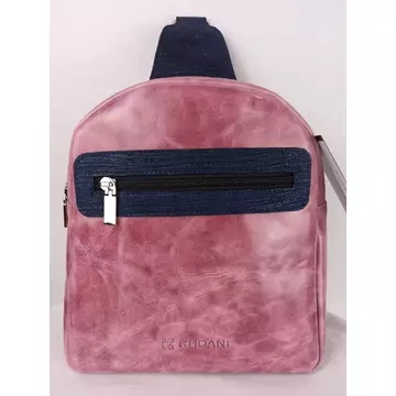 Bőr hátizsák - Világos rózsaszín