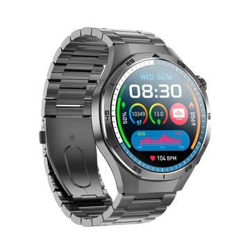 Fekete színű Wonlex MF20 bluetooth okosóra elölnézeti képe, színes AMOLED kijelzővel