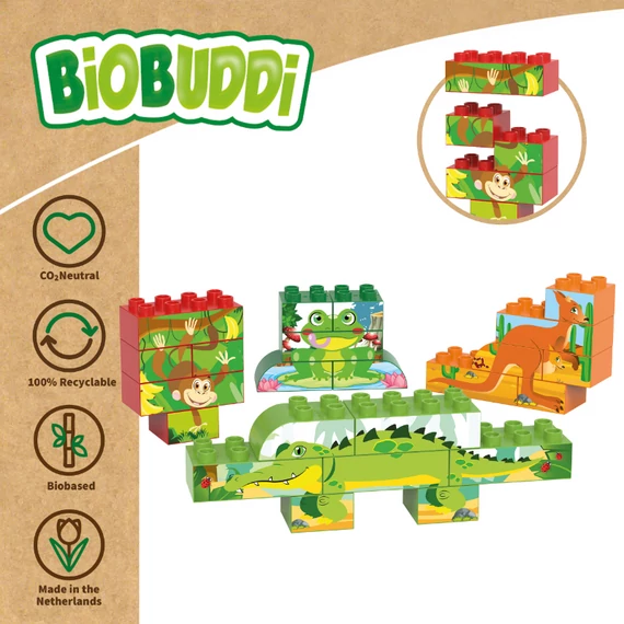 BiOBUDDi BB-0258 | legó-duplo-kompatibilis bio építőjáték | Vadvilág képalkotás