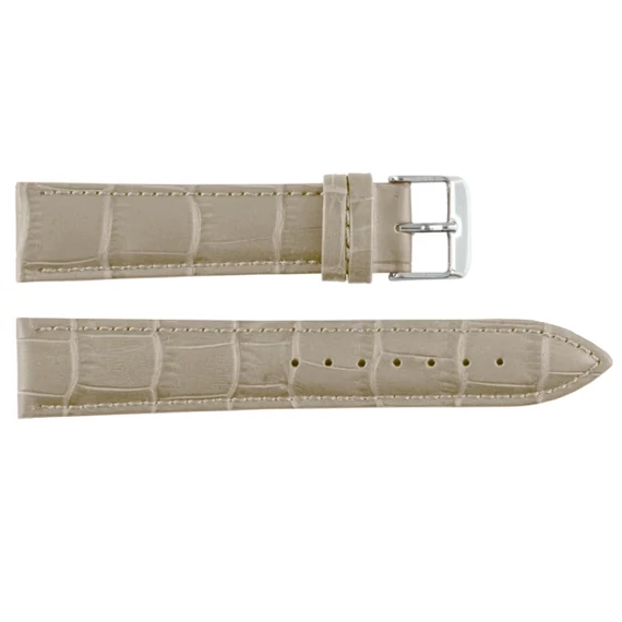 EmBexy Classic 1306 bőr óraszíj 22 mm bézs krokodilmintás