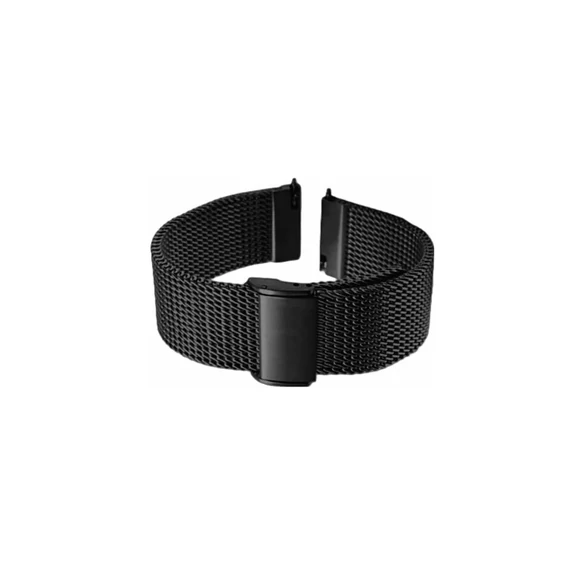 EmBexy SteelLine WD024 csúsztatható milánói fém óraszíj 24 mm fekete