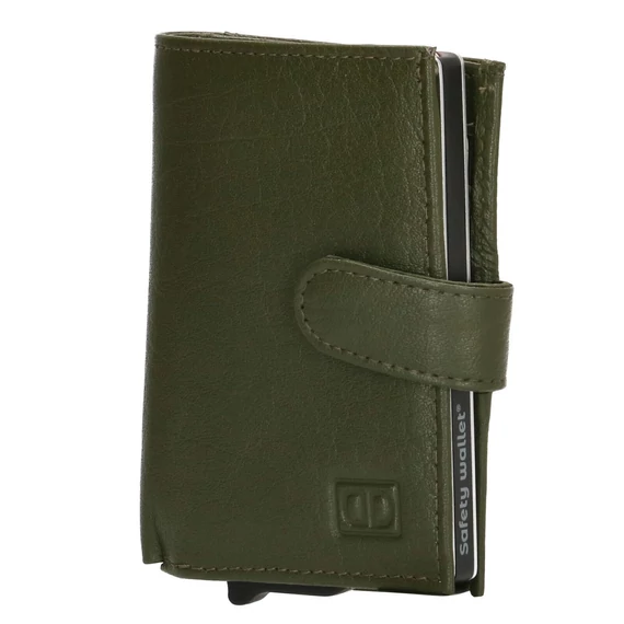 18208029 Hide and Stitches safety wallet olivazöld