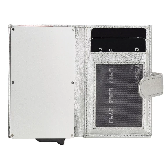 18208998 Hide and Stitches safety wallet ezüst