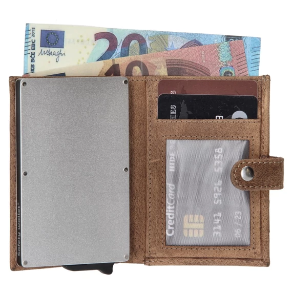 20208006 Hide and Stitches safety wallet ajándékdoboz barna