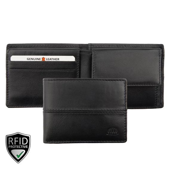 Giorgio Carelli 7160-as slim bőr pénztárca fekete – prémium 51-es bőr, RFID-del, 1,5 cm slim