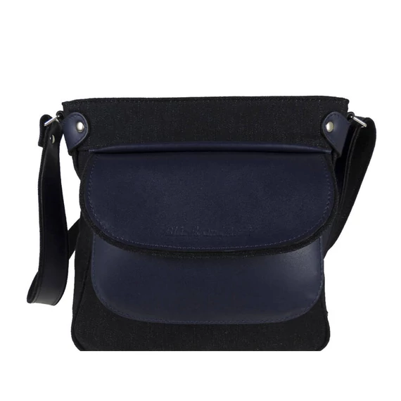 elejére patenttal csatolható mini táska 27*26 cm - Kék