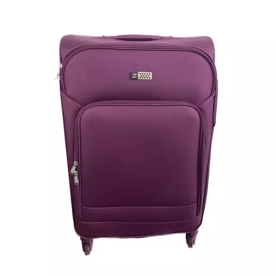 Bőrönd lila színben, közepes méret