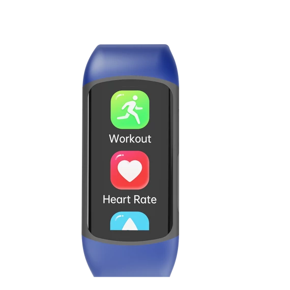 Wonlex MF12-F bluetooth EKG és egészségmérő okosóra sötétkék elölnézet