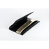 Valódi bőr clutch típusú borítéktáska alkalmakra 25*15 cm - Fekete/Arany